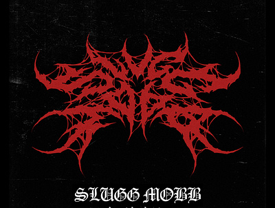 slugg mobb metal band logo black metal logo calligraphy death metal logo design gothic graphic design logo
