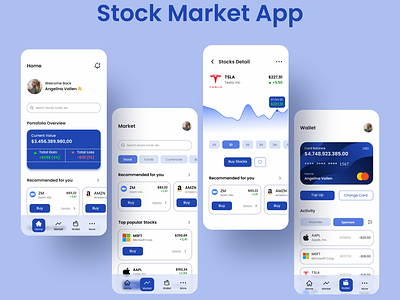 Stock Market App Exploration Concept