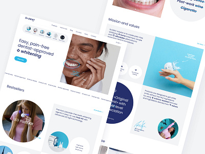 Teeth Whitening landing page ecommerce healthcare landing page ui ux