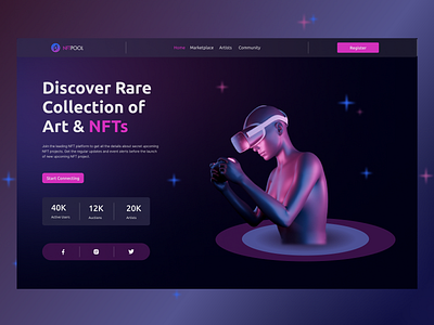 NFT Landing Page - Hero Section