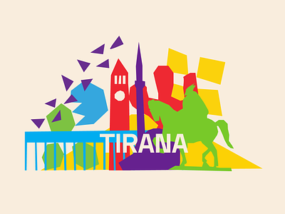 Tirana 📌🌈 albania albanie colorful colors design francophonie french frenchie graphic design graphicdesign illustration illustrations language matisse tirana