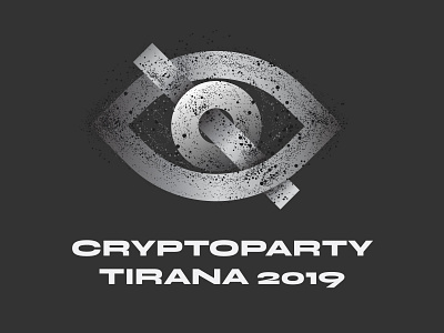 👁️ CryptoParty Tirana 2019 cryptoparty dark eye graphic design graphicdesign hacking noise privacy surveillance