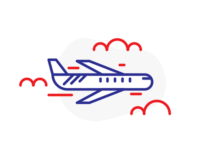 Air transport airplane corporation icon illustration jet plane transport