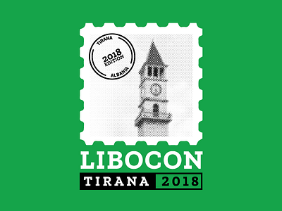 Libocon Tirana 2018 branding conference design illustration libocon logo open source stamp tirana