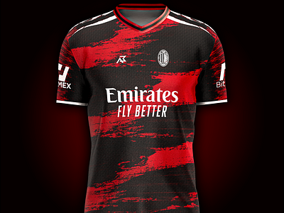 A.C Milan Third Concept Kit branding concept design graphic design illustration jersey kit