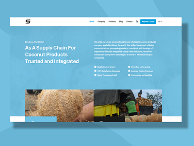 This is export-import company website design