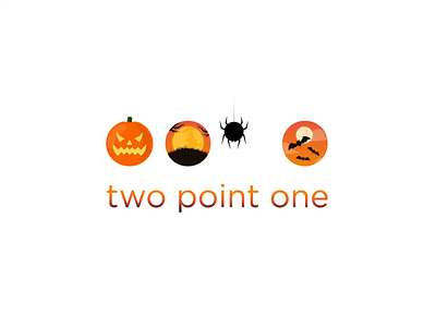 Two Point One Halloween Logo Variation animation halloween halloween logo logo logo animation logo design logo mark logo variation logos