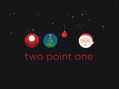 Merry Christmas from Two Point One animation branding christmas christmas 2022 christmas logo logo logo animation logo design logo mark logo variation