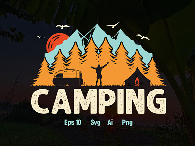 Vintage Camping T-shirt Design