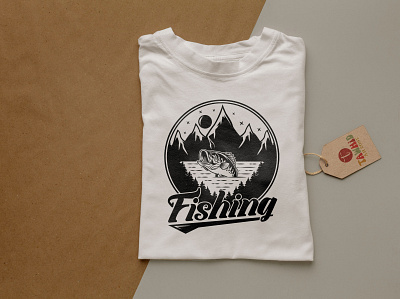 Vintage Fishing T-shirt Design cool fishing t shirt designs