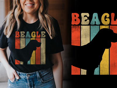 Retro Style Beagle T-shirt Design beagle beagle breed beagle t shirt dog dog t shirt graphic design pet puppy retro style t shirt t shirt design tshirt tshirt design typography vintage vintage bacground