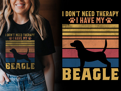 Vintage Retro Beagle Dog T Shirt