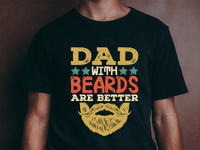 Vintage Bearded T-shirt Design beard beard clipart dad svg funny t shirt design t shirt template tshirt typography vintage