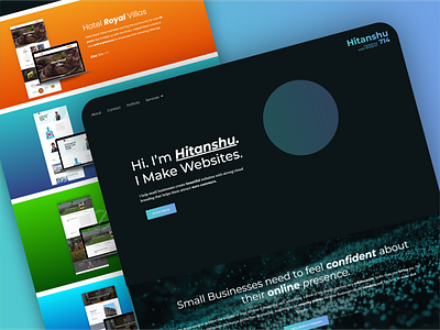 Hitanshu714.com - Freelance Web Designer/Developer Portfolio branding design designer portfolio ui ux web design web designer website website design