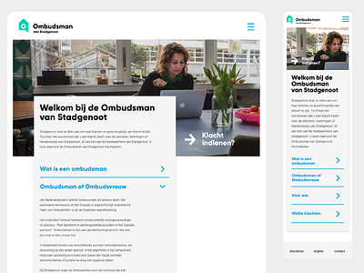 Ombudsman website branding header webdesign