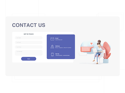 Contact Form for website design illustration mobile app mobile design ui uiux uiux design ux