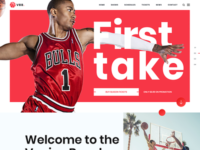 Venice Beach Basketball Web Design basketball beach bulls red ui ux venice web design