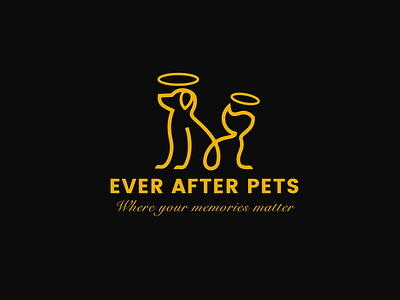 Ever After Pets Logo Design animals australia branding design illustration logo pets yellow