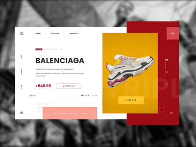 Balenciaga Web page concept design