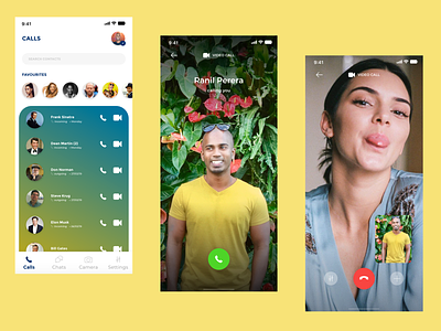 Simple Messenger Design android app app design application design branding call camera concept design ios messenger simple typography ui ux video yellow