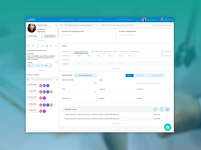 Medical Clinic - Online Assessment application assessment australian branding clinic dashboard design doctor health hospital interface medical patient system test ui ui design user ux ux design