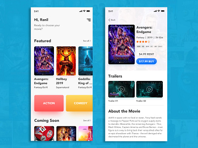 Movie app design - iOS