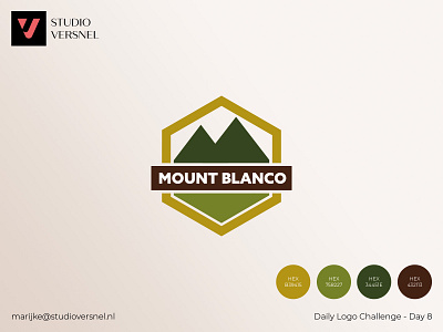 Mount Blanco - Daily Logo Challenge | Day 8 branding design flat graphic design icon illustration logo vector