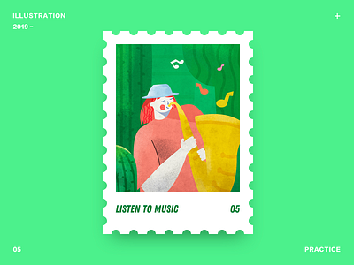 Music design girl illustration iphone x