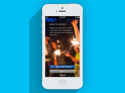 Project in progress app blur ios iphone lights mobile photo app ui