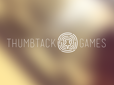 Logo mock for thumbtack games branding clean fingerprint game icon identity illustration logo thumbtack vector