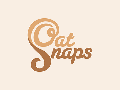 Oat Snaps brand branding cursive icon identity lettering logo typography vector