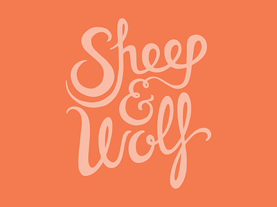 Sheep and Wolf ampersand lettering logo logotype script sheep typography wolf