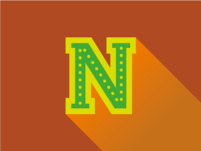 Lunchtime Lettering - N alphabet dropcap illustration illustrator letter lettering n thicklines type typography vector