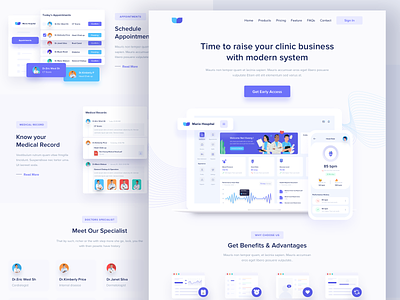 Medical Dashboard Landing page clean dashboard doctor app doctor appointment health health consultations healthcare hospital app illustration insurance app landing page design medical care medical design medical logo nurses ui ux