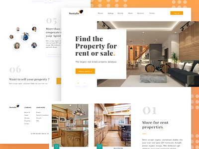 Real Estate Properties clean landingpage property realestate ui ux webdesign website