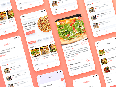 Food Order App app design clean delivery delivery app food food app hungry ios ios app mockup order payment ui ux