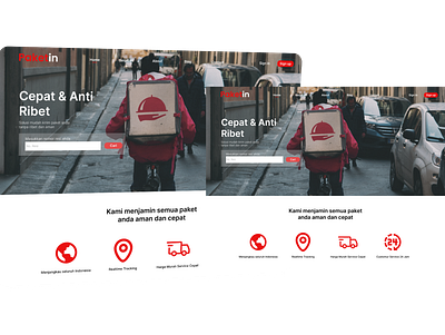 Landing Page - Logistics Paketin design shot stock ui ux