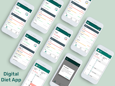 Digital Diet App app design diet digital material mobile