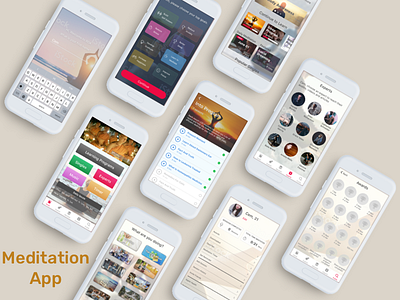 Meditation App Wireframe app demo meditation mobile wireframe