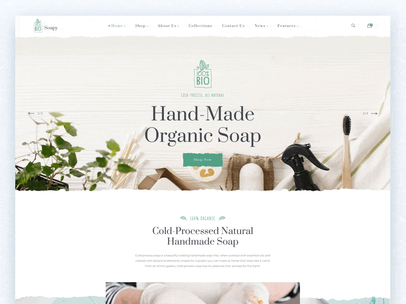 Soapy - Handmade & Organic Skincare WordPress business creative design e commerce handmade modern natural portfolio soap typography upqode webdesign wordpress design wordpress development wordpress theme