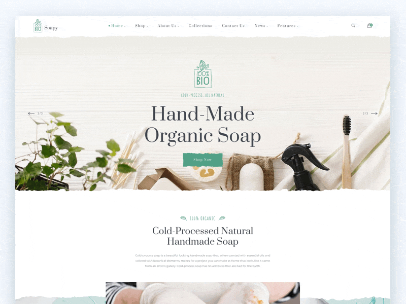 Soapy - Handmade & Organic Skincare WordPress