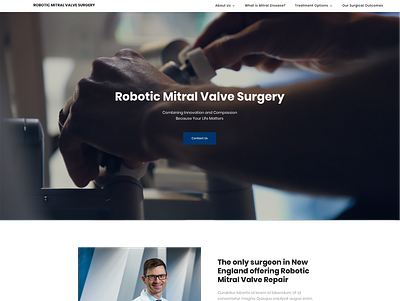 Robotic Mitral Valve agency branding business clinic doctors health illustration medicine mobile modern print product design professional services typography upqode webdesign wordpress wordpress design wordpress development