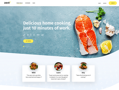 Zest Cooking branding cooking creative culinary design food professional recipes typography upqode webdesign wordpress wordpress design wordpress development
