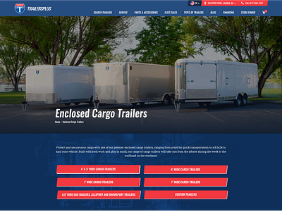 Trailers Plus agency business design professional services trailers typography upqode webdesign wordpress wordpress design wordpress development