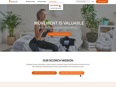 Scorch agency athletic design meditation modern professional sport training typography upqode webdesign wordpress wordpress design wordpress development yoga