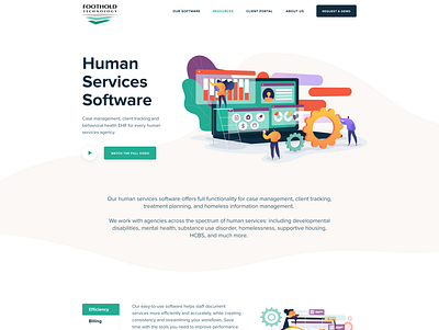 Foothold Technology business design management modern professional software company typography upqode web development webdesign wordpress wordpress design wordpress development