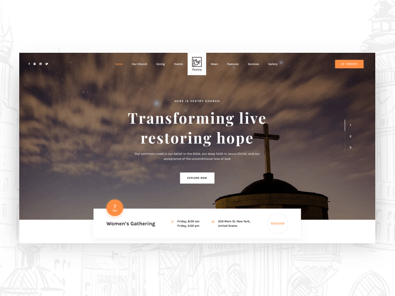 Vestry Church WordPress