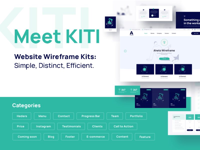 Kiti by UPQODE creative design upqode webdesign wireframe design wireframe kit wordpress wordpress design wordpress development