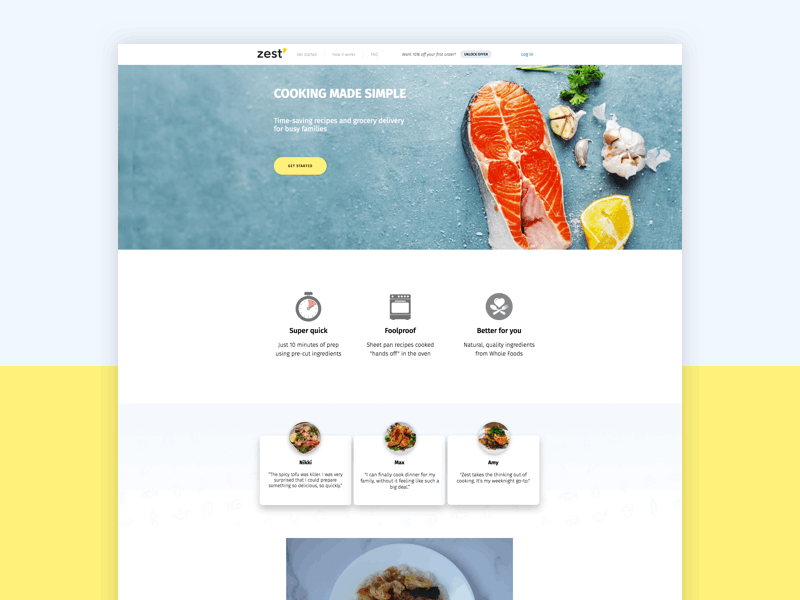 Zest Cooking cooking cooking website creative design developement food professional upqode webdesign webdesignagency