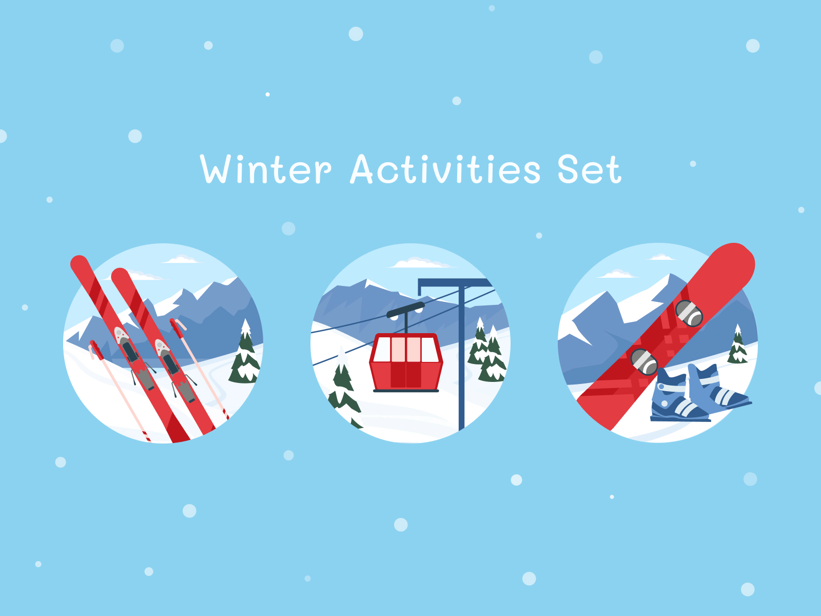 Outdoor Activity - Winter Activities Set